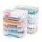 10 Pack Medium Plastic Hobby Art Craft Supply Organizer Storage Containers with Latching Lid, for Pens & Pencils, Ribbons, Wahi Tape, Beads, Sticker, Yarn, Ornaments, Stackable, Clear
